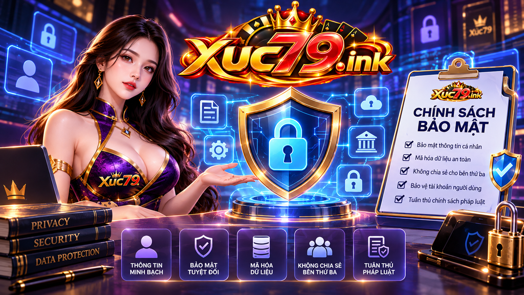 Bảo mật dữ liệu và trách nhiệm người dùng là phần quan trọng trong điều khoản Xuc79