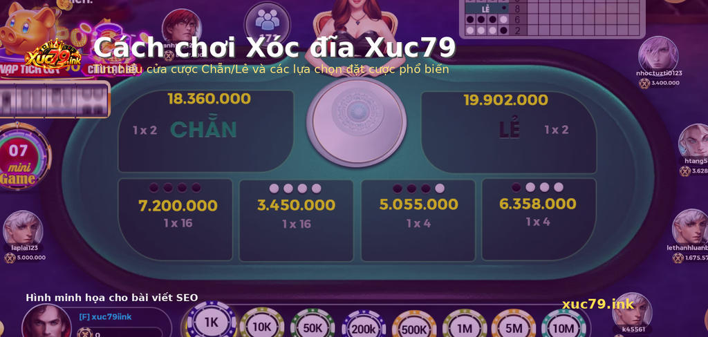 Hướng dẫn cách chơi Xóc đĩa Xuc79 cho người mới