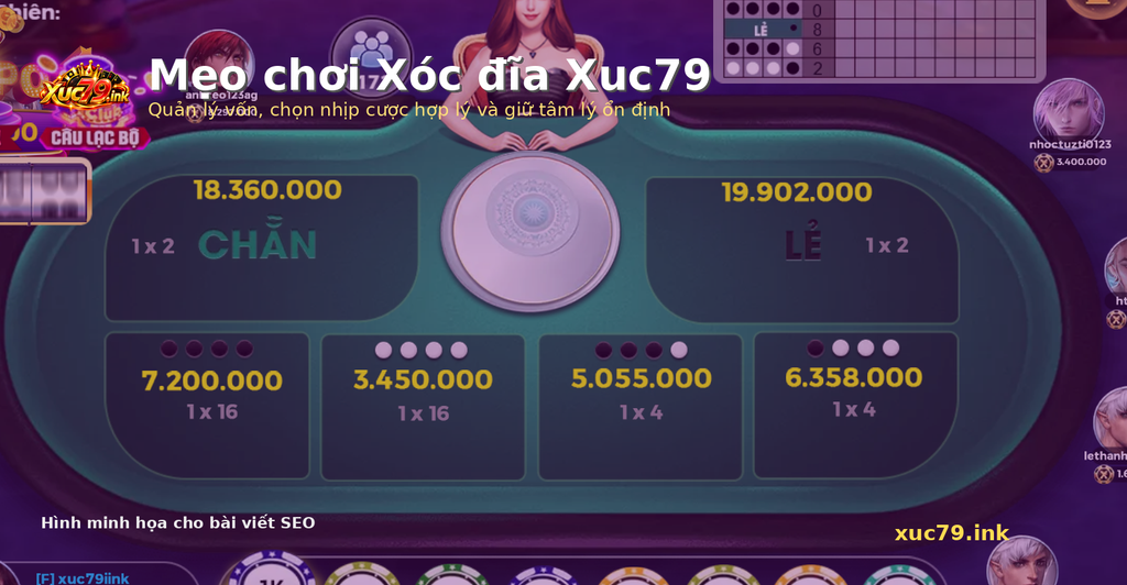 Kinh nghiệm chơi Xóc đĩa Xuc79 hiệu quả hơn