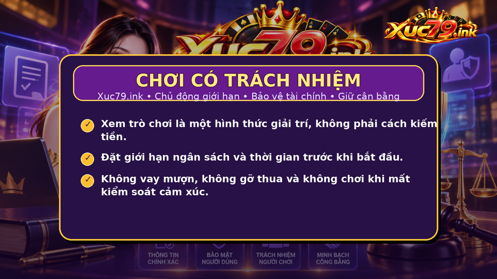 Nguyên tắc chơi có trách nhiệm: giải trí có giới hạn, chủ động tài chính và biết dừng khi cần
