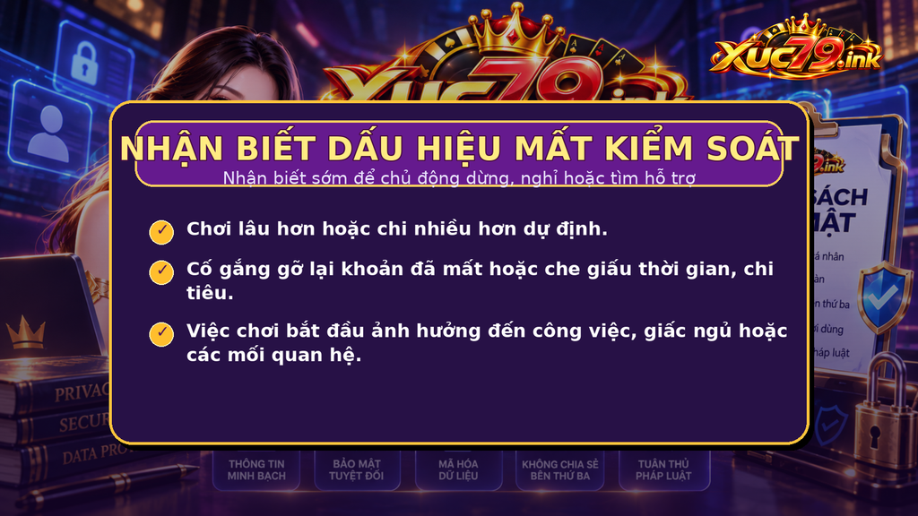 Nhận biết sớm dấu hiệu mất kiểm soát giúp người chơi chủ động tạm dừng trước khi vấn đề lớn hơn