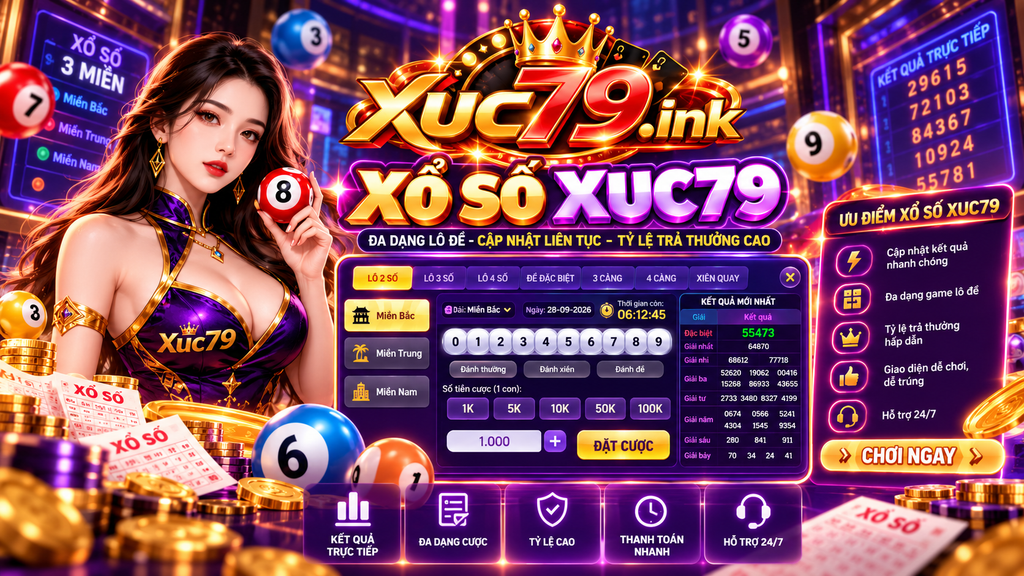 Phong cách giao diện Xổ số Xuc79 tập trung vào thao tác nhanh