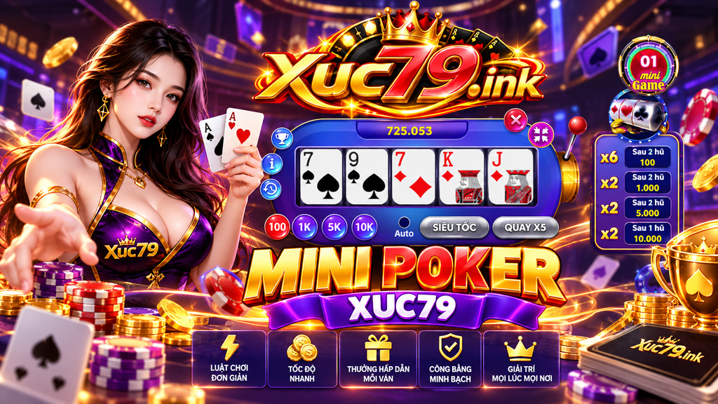 Thiết kế Mini Poker Xuc79 tập trung vào thao tác nhanh, nhận diện rõ và trải nghiệm trực quan